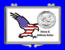 .gif of a 3x2 coin holder for a 1999 susan b. anthony dollar