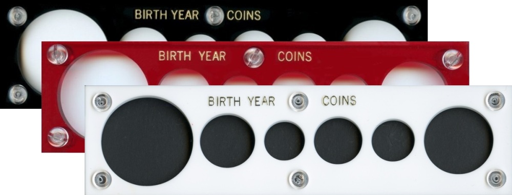 .gif of capital plastics 6 coin birth year coin set