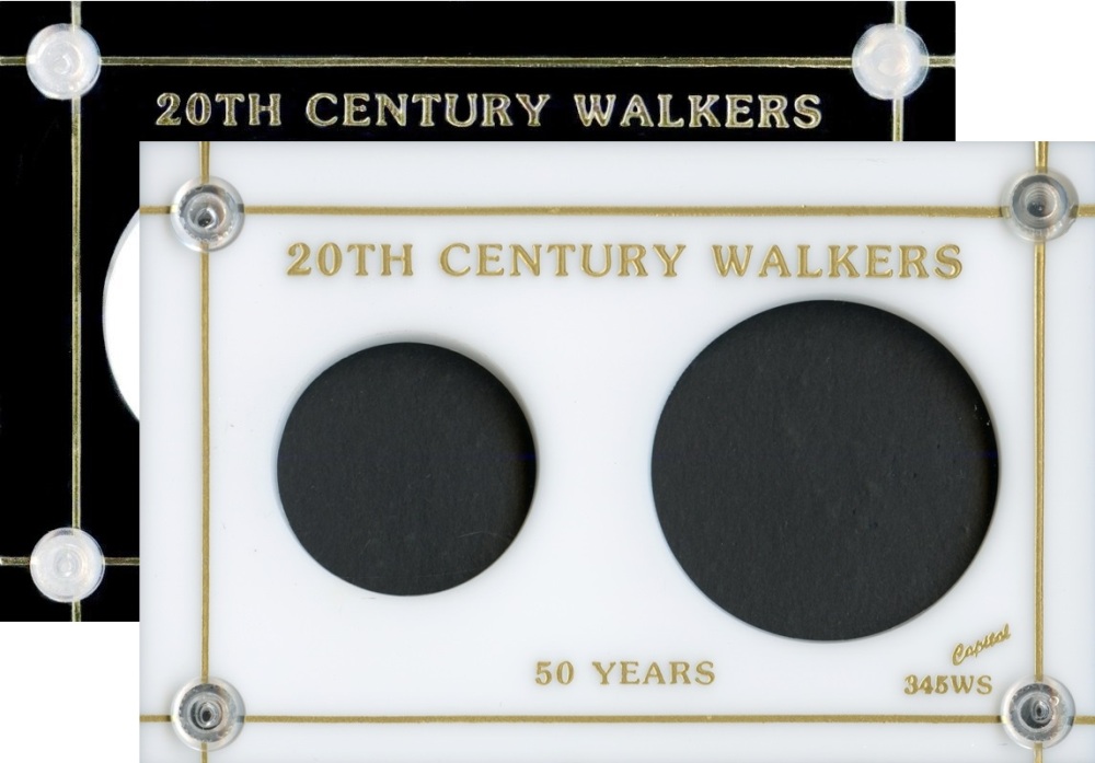 Capital Plastics 345WS 2-Coin Holder 20th Century Walkers - www.jakesmp.com