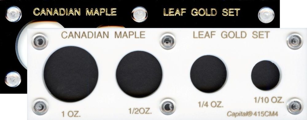 Capital Plastics 415CM4 Canadian Maple Leaf Gold Set 4-Coin Holder - www.jakesmp.com