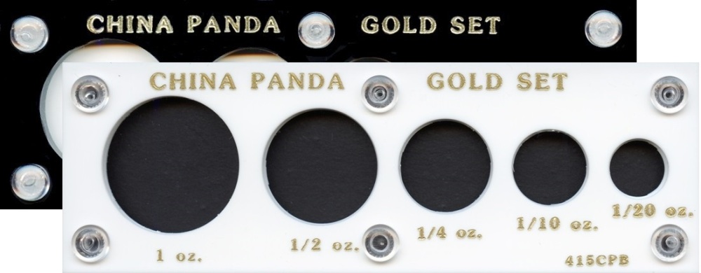 Capital Plastics 415CPB 4-Coin Holder China Panda Gold Set - www.jakesmp.com