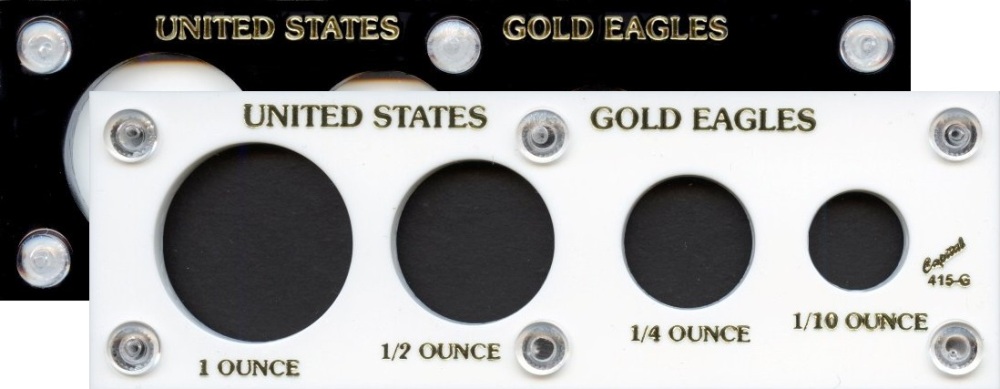 Capital Plastics 415G 4-Coin holder United States Gold Eagles - www.jakesmp.com