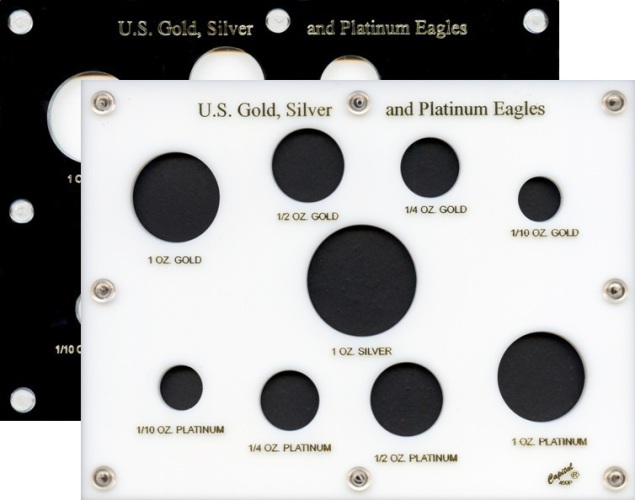 Capital Plastics 450P 9-Coin Holder U.S. Gold, Silver and Platinum Eagles - www.jakesmp.com