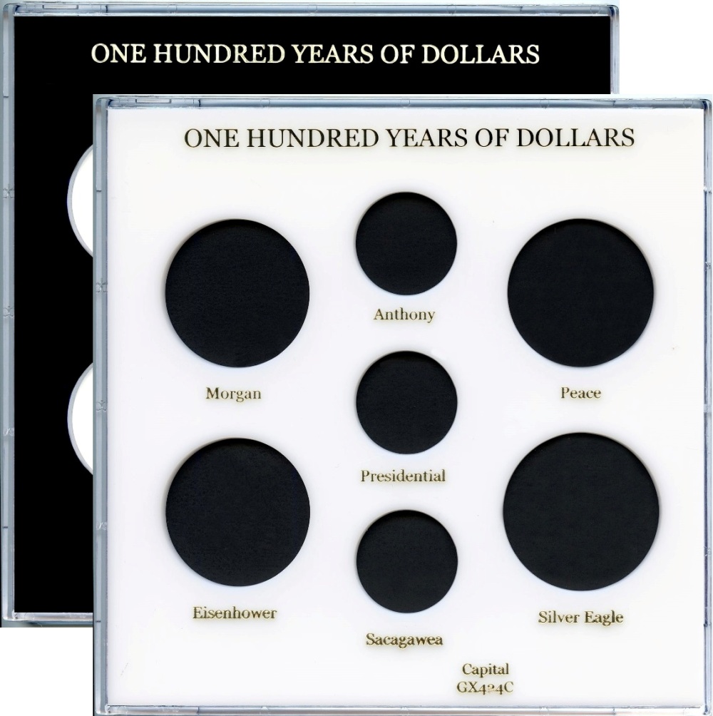 Capital Plastics GX424C One Hundred Years of Dollars 7-Coin holder - www.jakesmp.com