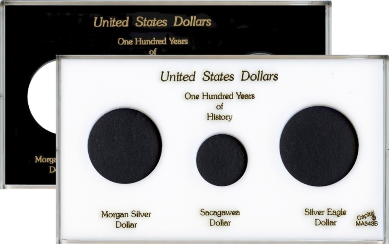 Capital Plastic MA343B 3-Coin Holder United States Dollars One Hundred Years of History. - www.jakesmp.com