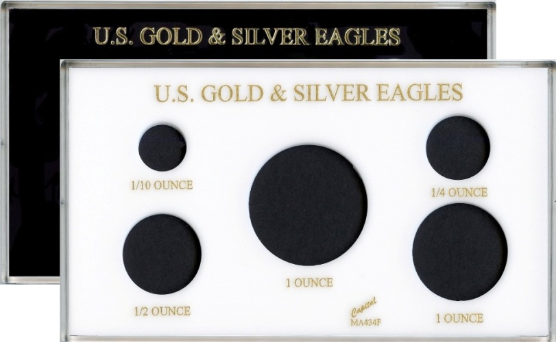 Capital Plastics MA434F 5-Coin Holder U.S. Gold and Silver Eagles - www.jakesmp.com