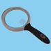 .gif of a 5" round reading type magnifying glass