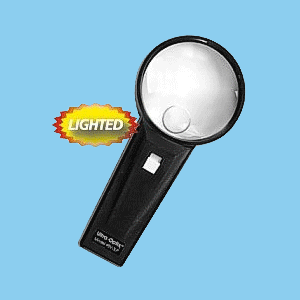 Extra Large Handheld Reading Magnifier 4 Inch, 2.5x, 5x Bifocal Lens, Made  in USA