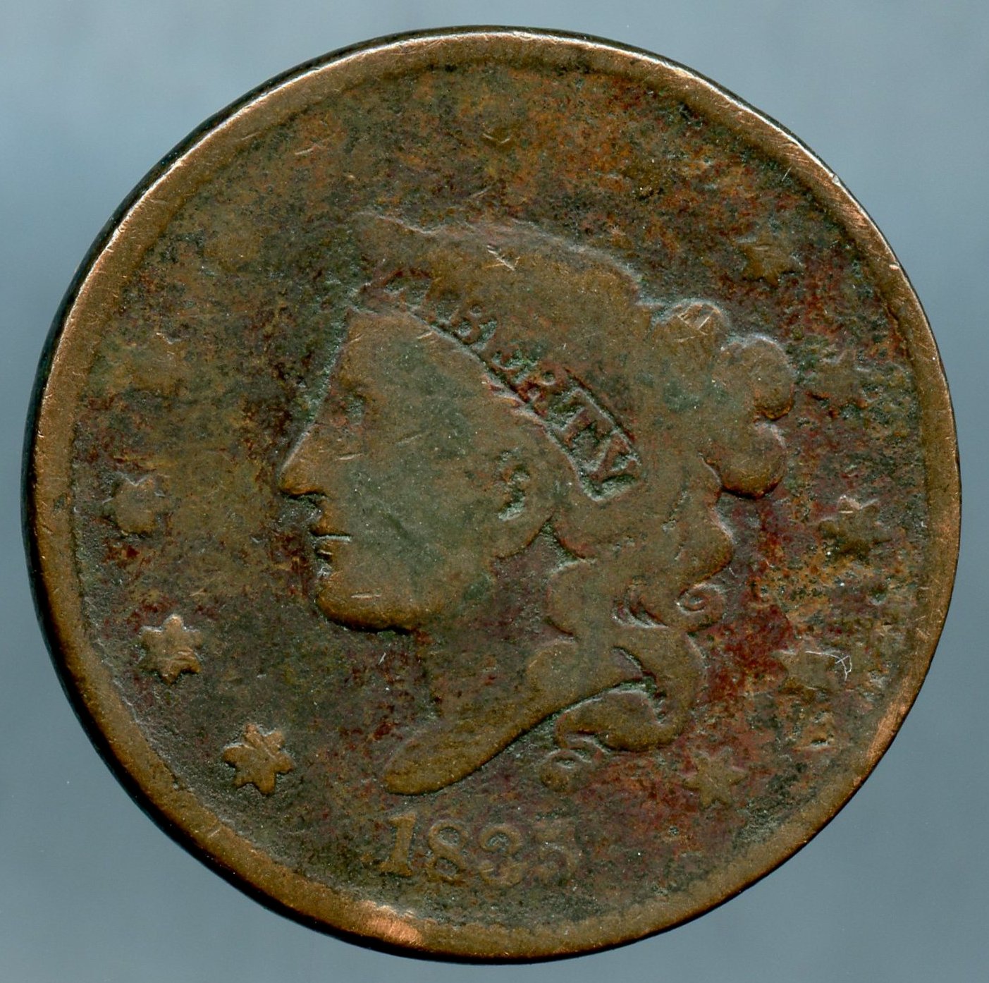 1835 Large Cent - Obverse - www.jakesmp.com