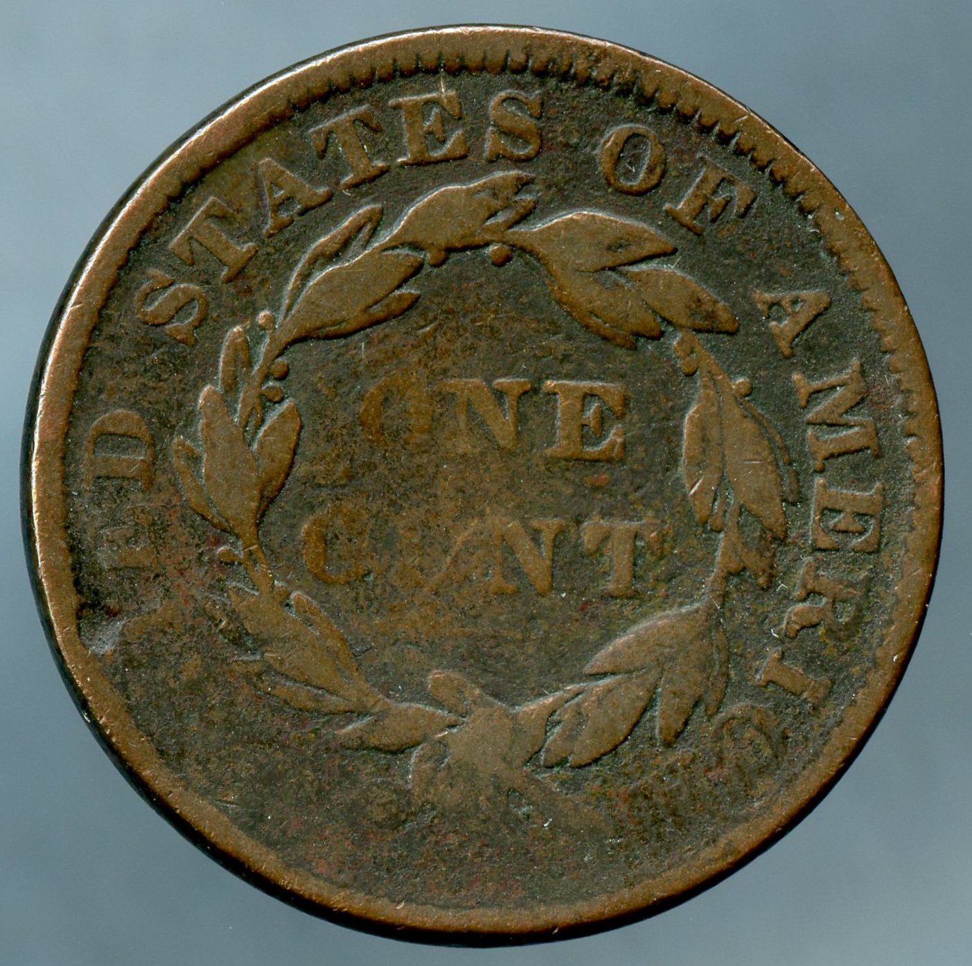 1835 Large Cent - Reverse - www.jakesmp.com