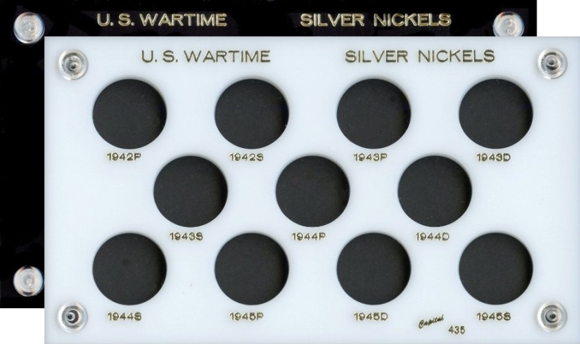 Capital Plastic 435 11-Coin War Time Nickel Holder - www.jakesmp.com