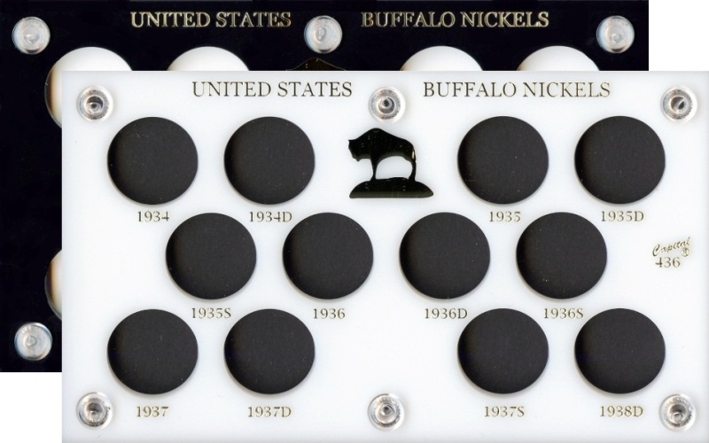 Capital Plastics 436 12-Coin Holder for Buffalo Nickel Short Set - www.jakesmp.com